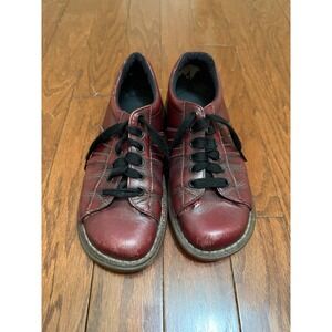 Dr. Martens 2B24 Burgundy Leather Oxfords Mens 7 Womens 8 Vintage Shoes